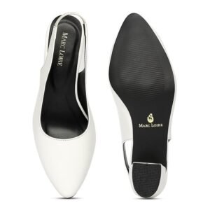 Marc Loire Women's Pointed Toe Block Heel Pumps for Office, Party and Formal Occasions